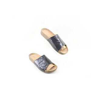 Unstructured by Clarks Womens Rosilla Hollis Slide Sandals Size 7 US Black Snake